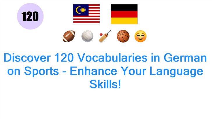 Discover 120 Vocabularies in German on Sports - Enhance Your Language Skills!
